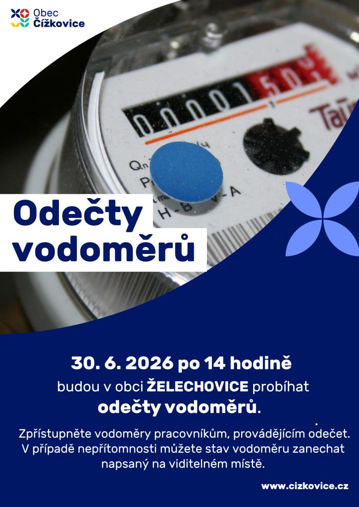Odečty vodoměrů - Želechovice