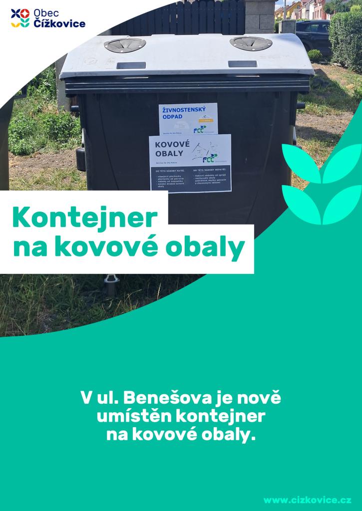 Kontejner na&nbsp;kovové obaly