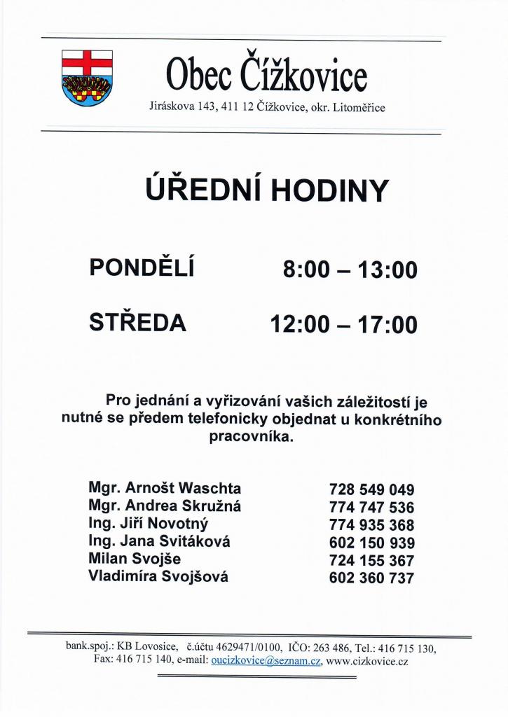 úřední hodiny