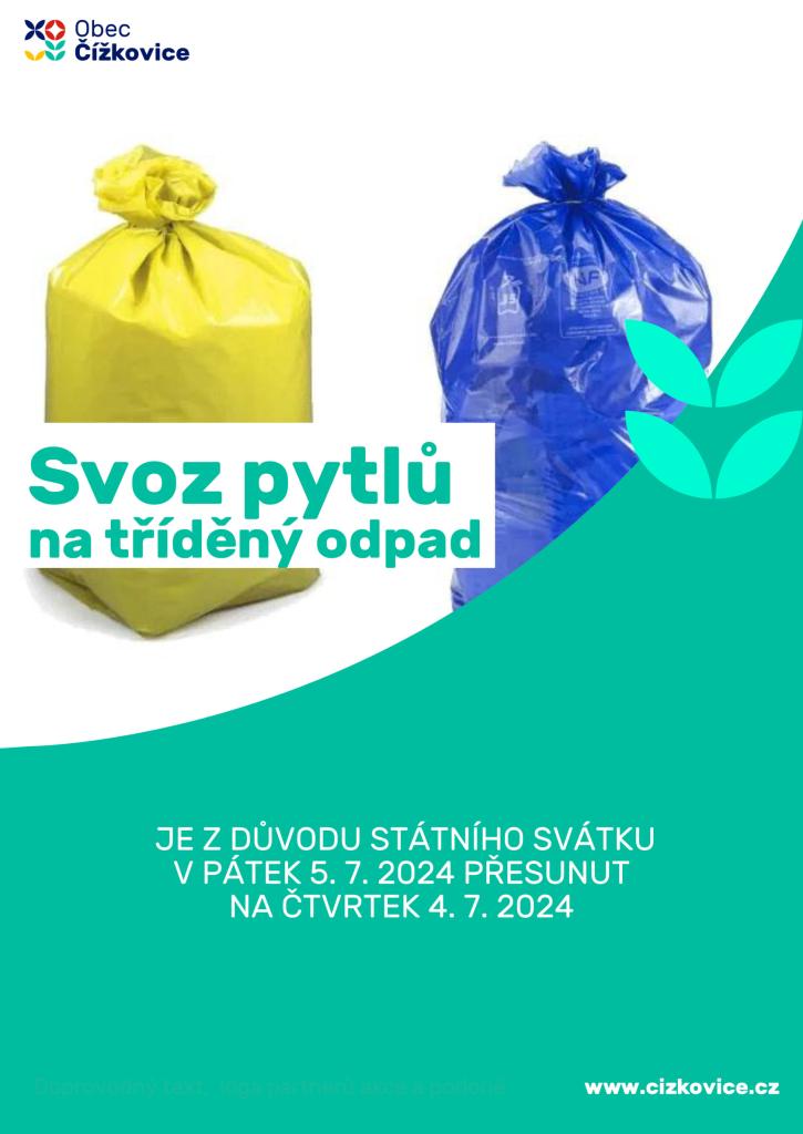 Svoz pytlů - 07-2024