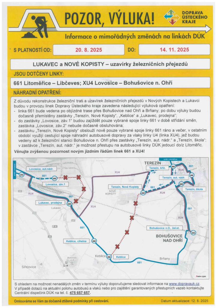 Výluka - Lukavec - Nové kopisty