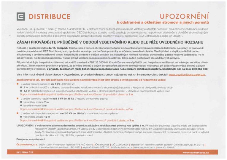 ČEZ - ořez stromoví 