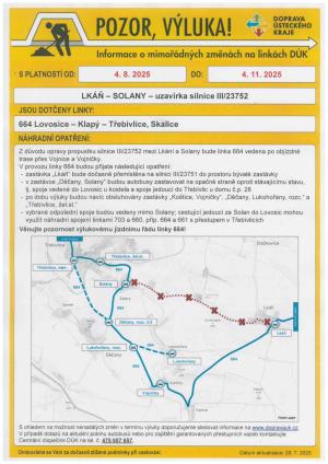 Výluka Lkáň - Solany