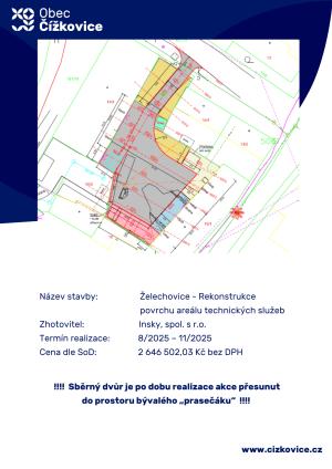 konstrukce areálu technických služeb Želechovice