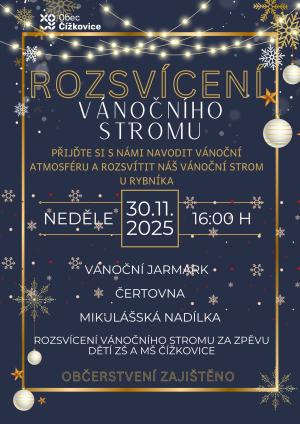 Rozsvícení vánočního stromu 30.11.2025