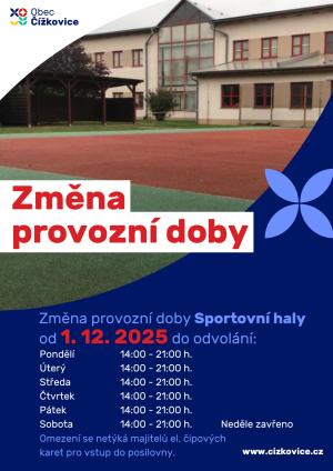 Sportovní hala - prosinec 2025