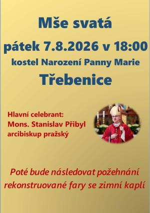 Třebenice - žehnání fary
